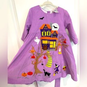 Cotton Kids Girls 4T Halloween Haunted House Dress